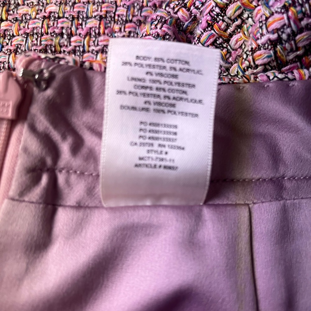 Babaton Aritzia Tweed Orion Skirt Mini Pink Multi Old Money Preppy 6 - Picture 6 of 6